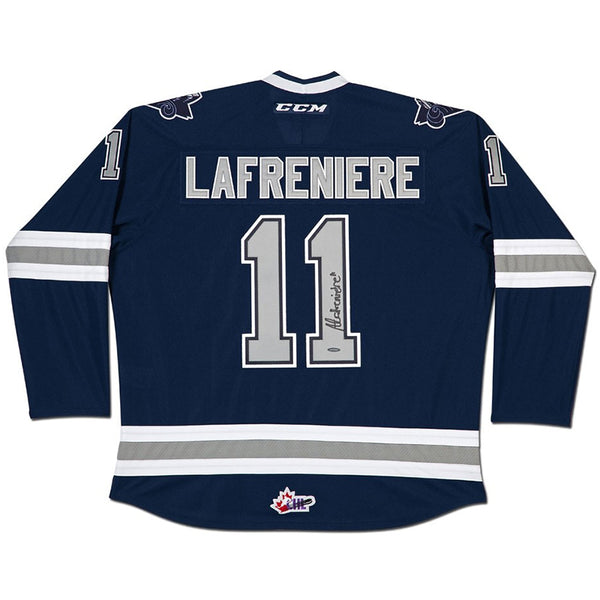 Alexis Lafrenière Autographed CCM Rimouski Océanic Blue Away Jersey