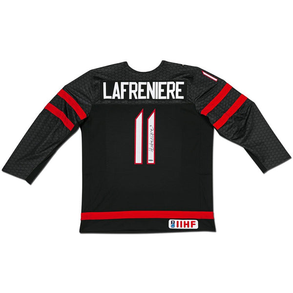 Alexis Lafrenière Autographed Team Canada Nike Alternate Black Jersey