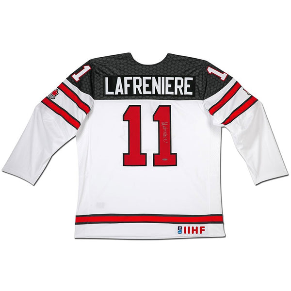 Alexis Lafrenière Autographed Team Canada Nike White Jersey