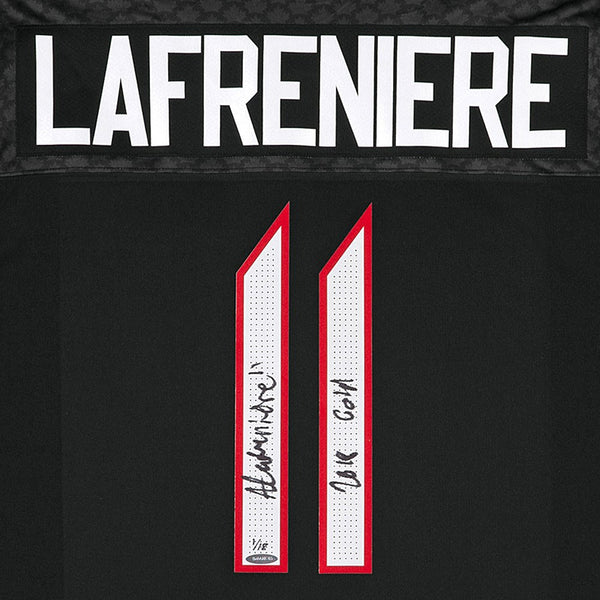 Alexis Lafrenière Autographed & Inscribed Team Canada Black Jersey