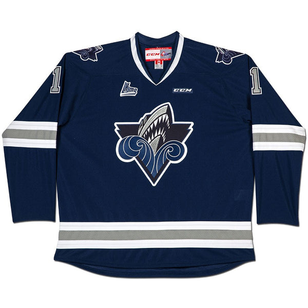Alexis Lafrenière Autographed & Inscribed CCM Rimouski Océanic Blue Away Jersey