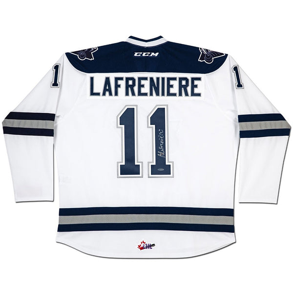 Alexis Lafrenière Autographed CCM Rimouski Océanic White Home Jersey