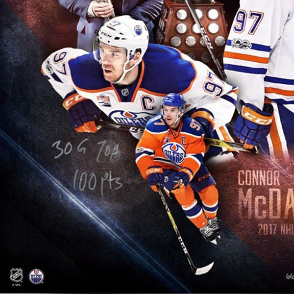 Connor McDavid Autographed & Inscribed “2017 NHL Awards” Image
