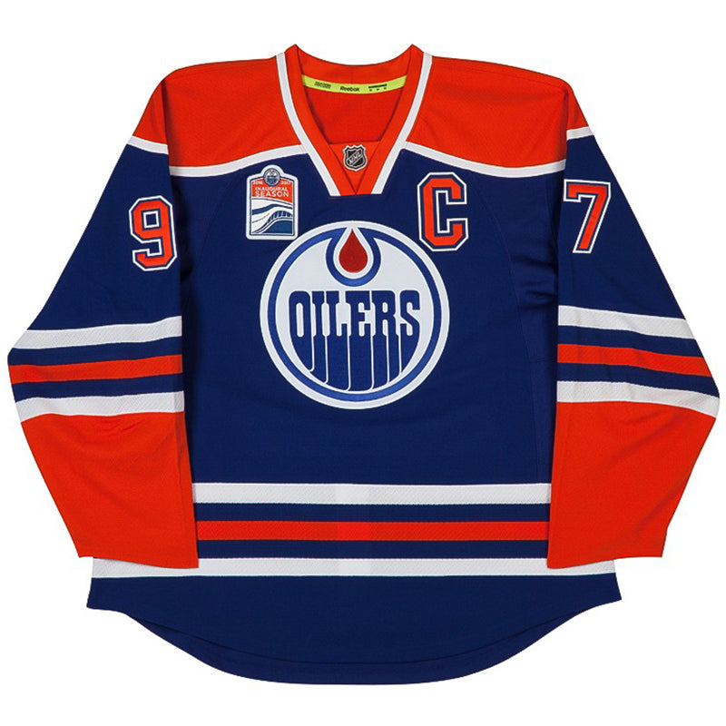 Connor McDavid Edmonton Oilers adidas Captain Patch Name & Number T-Shirt -  Navy