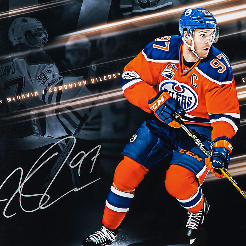 Connor McDavid Signed 2019 ALL-STAR COLLAGE 16X20 Contact for