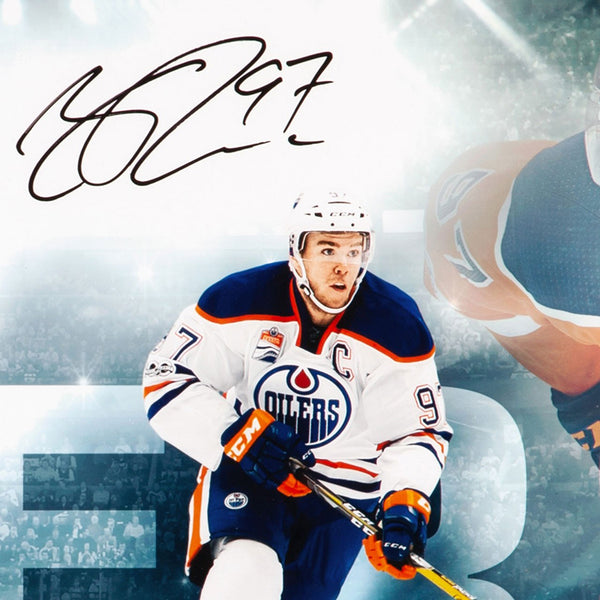 Wayne Gretzky And Connor McDavid Autographed “Bright Lights” Image