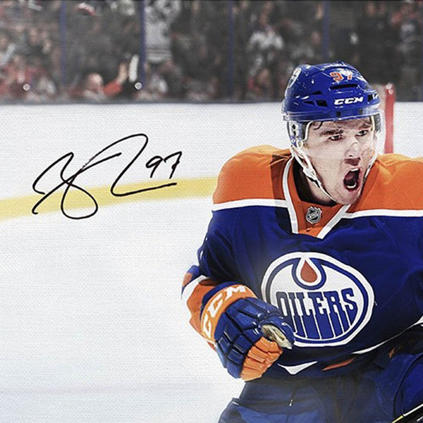 Connor McDavid Autographed "Warriors” Canvas