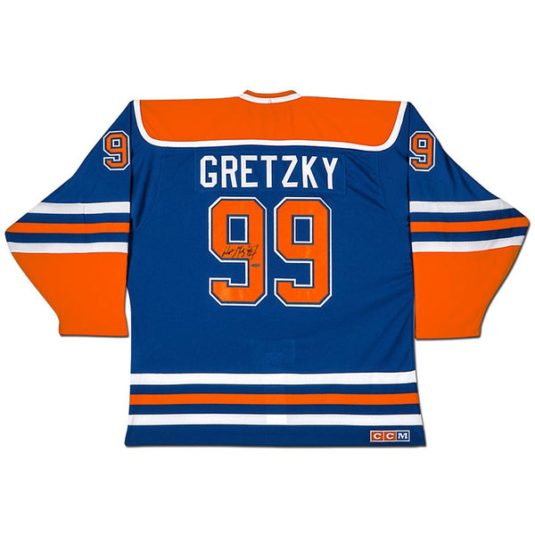 Wayne Gretzky Autographed Edmonton Oilers “Heroes Of Hockey” Blue CCM Jersey
