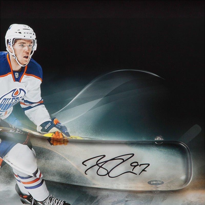 Connor McDavid Autographed Edmonton Oilers Logo Black Stick Blade W/PROOF,  Picture of Connor Signing For Us, Edmonton Oilers, Team Canada, 2015 NHL  Draft, Top Prospect at 's Sports Collectibles Store