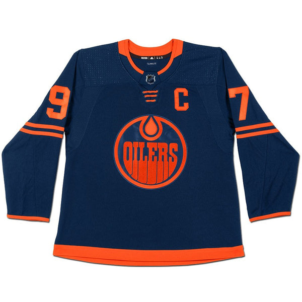 Connor McDavid Autographed & Inscribed Authentic Navy Adidas Edmonton Oilers Alternate Jersey