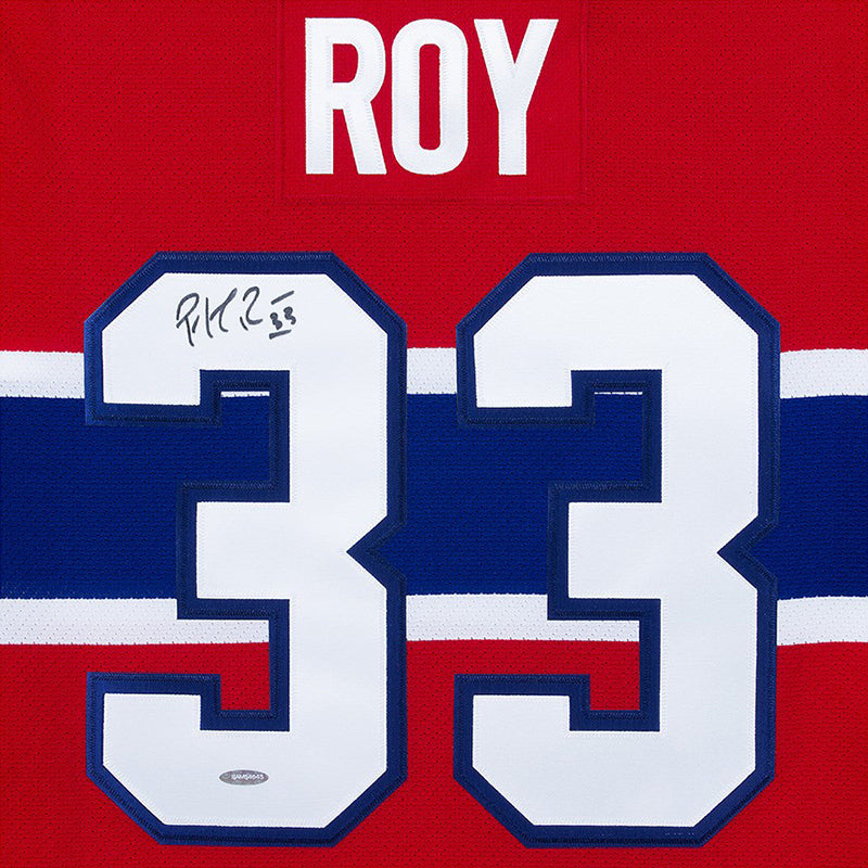 Patrick Roy Autographed Authentic CCM Heroes of Hockey White