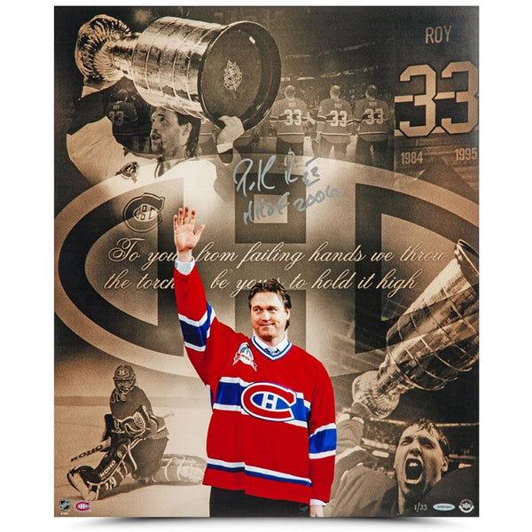 Patrick Roy Autographed & Inscribed “Retirement Night”