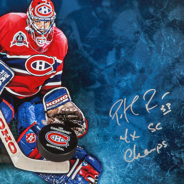 Patrick Roy Autographed & Inscribed 1993 Stanley Cup Championship Breaking Through