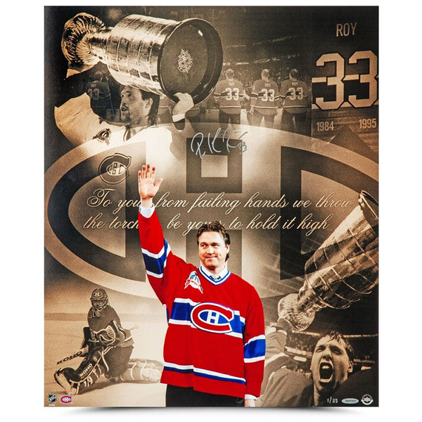 Patrick Roy Autographed “Retirement Night”