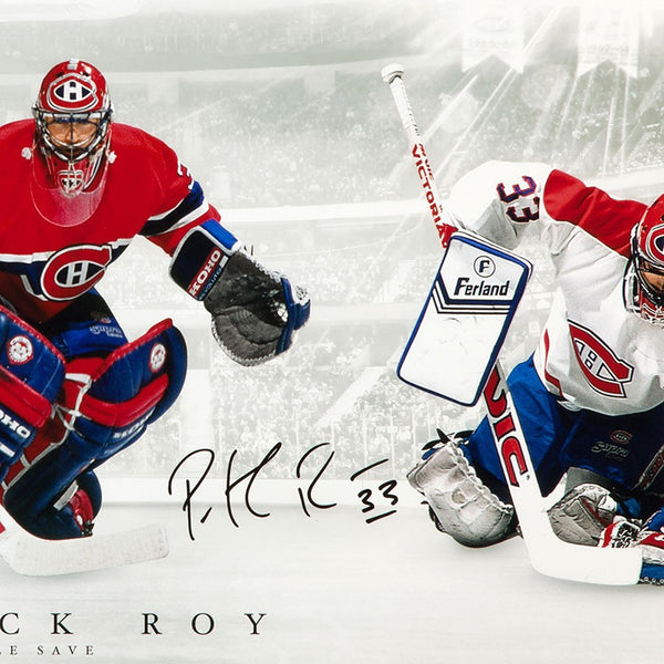 Patrick Roy Autographed “Triple Save” Image