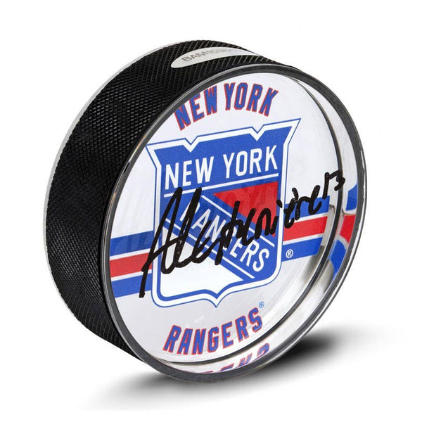 Alexis Lafrenière Autographed New York Rangers Acrylic Puck