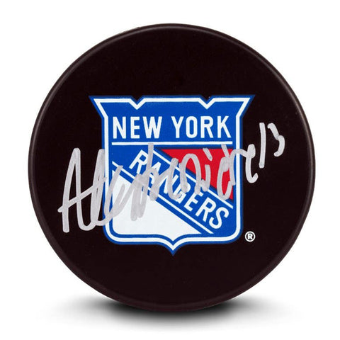Alexis Lafrenière Autographed New York Rangers Puck