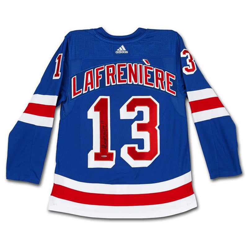 Alexis Lafrenière Autographed Authentic New York Rangers Adidas Blue Jersey
