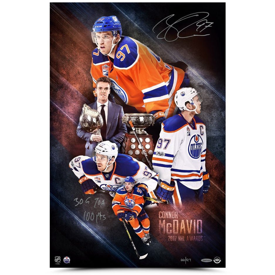 Connor McDavid Autographed & Inscribed “2017 NHL Awards” Image