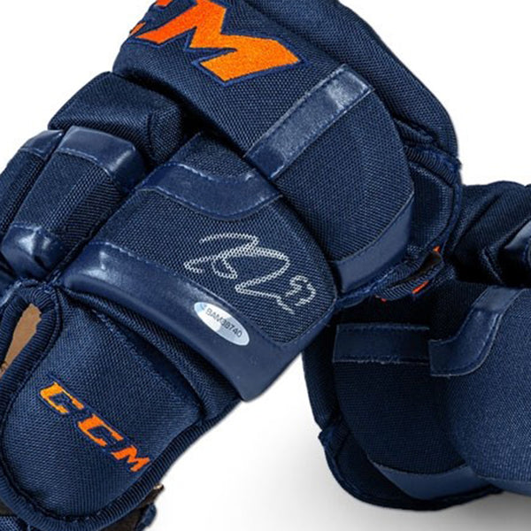 Connor McDavid Autographed CCM 2017 Navy Gloves