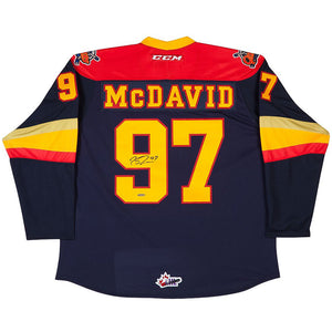 CONNOR MCDAVID EDMONTON OILERS AUTHENTIC ORANCE JERSEY WITH 40TH ANNIVERSARY  SHOULDER PATCH