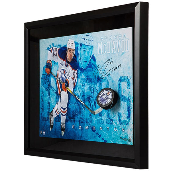 Connor McDavid Autographed & Inscribed “Commanding” Breaking Through - NHL MVP