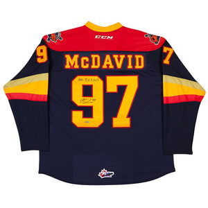 Connor McDavid Autographed & Inscribed Erie Otters Jersey