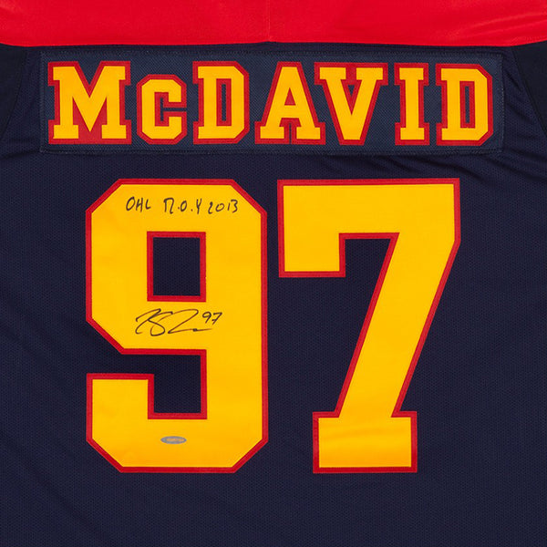 Connor McDavid Autographed & Inscribed Erie Otters Jersey