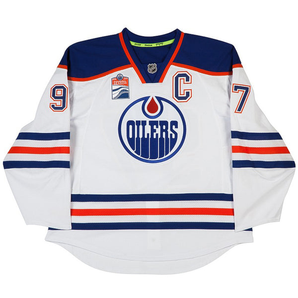 Connor McDavid Autographed Authentic Edmonton Oilers® White Jersey With Captain And Inaugural Patches