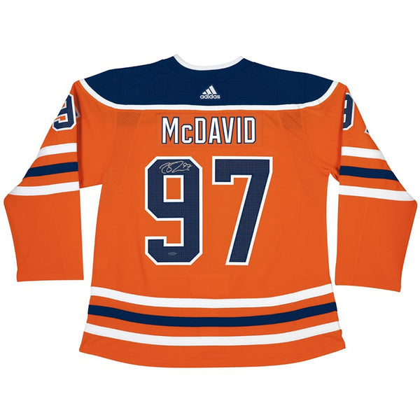 Connor McDavid Autographed Authentic Edmonton Oilers® Adidas Orange Jersey