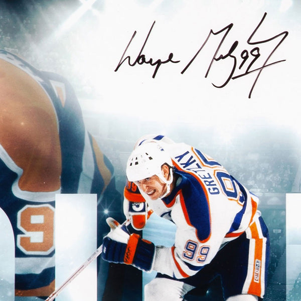 Wayne Gretzky And Connor McDavid Autographed “Bright Lights” Image