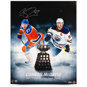 Connor McDavid Autographed “Back To Back Art Ross” Image