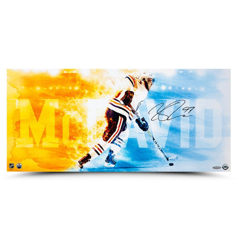 Connor McDavid Autographed “Fire Speed” Image