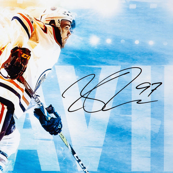 Connor McDavid Autographed “Fire Speed” Image