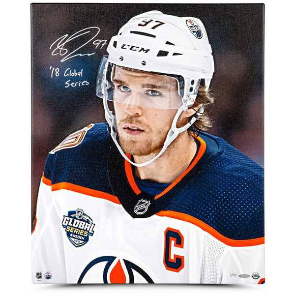 Connor McDavid Autographed & Inscribed “Looking On” Canvas