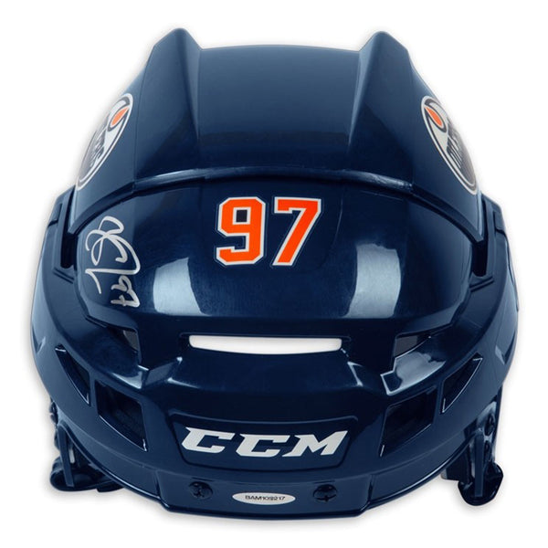 Connor McDavid Autographed Authentic Edmonton Oilers CCM HTV08 Navy Helmet