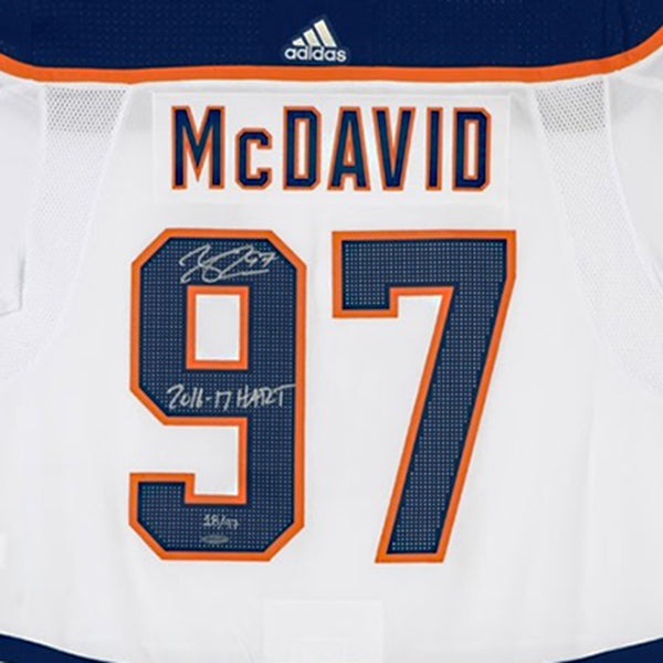 Connor McDavid Autographed & Inscribed Authentic Edmonton Oilers Adidas White Jersey