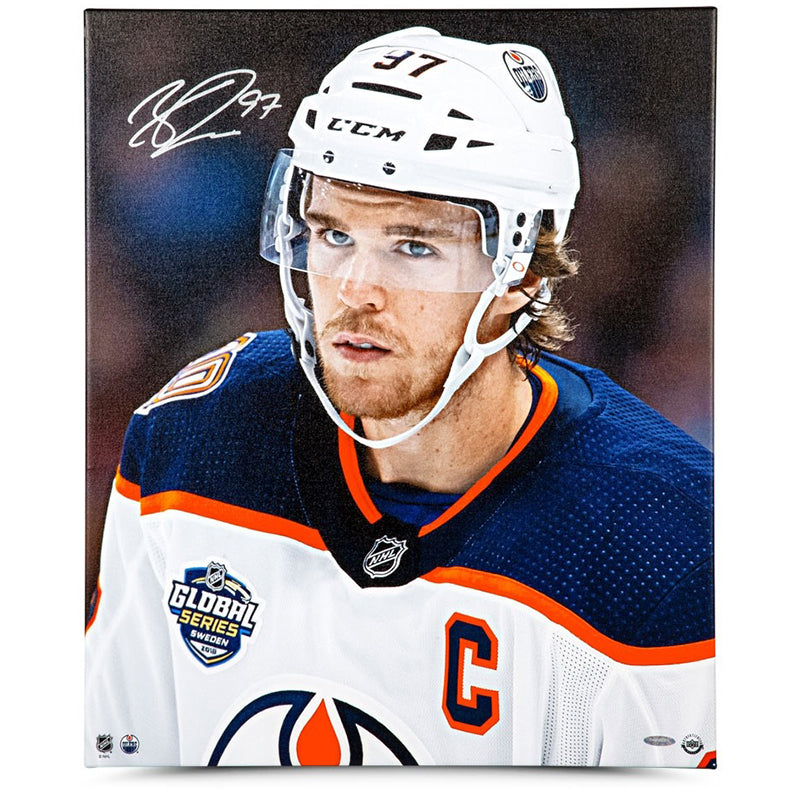 Connor McDavid Autographed “Looking On” Canvas