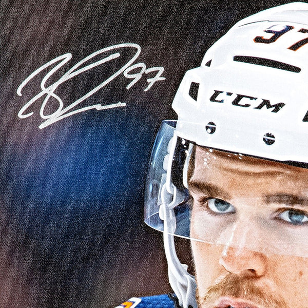 Connor McDavid Autographed “Looking On” Canvas