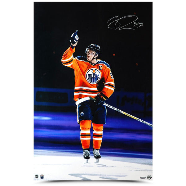 Connor McDavid Autographed “Opening Night Hat Trick” Poster