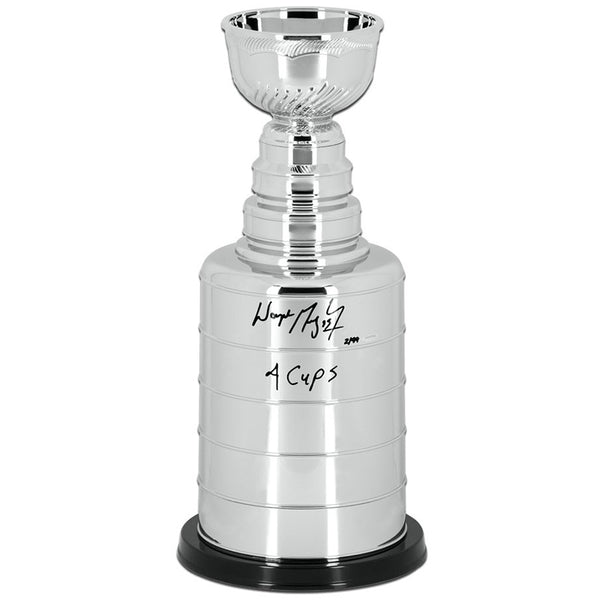 Wayne Gretzky Autographed & Inscribed “4 Cups” Replica Stanley Cup Trophy