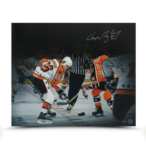 Wayne Gretzky Autographed & Inscribed "All Star Faceoff”