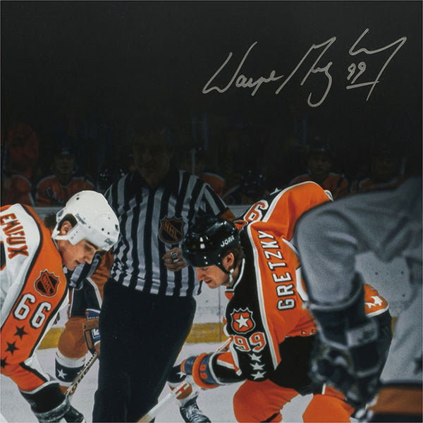 Wayne Gretzky Autographed & Inscribed "All Star Faceoff”