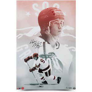 Wayne Gretzky Autographed Sault Ste. Marie Greyhounds Collage