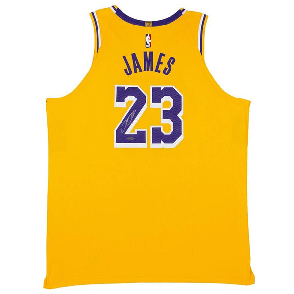 LeBron James Autographed Los Angeles Lakers Icon Edition Authentic Nike Jersey