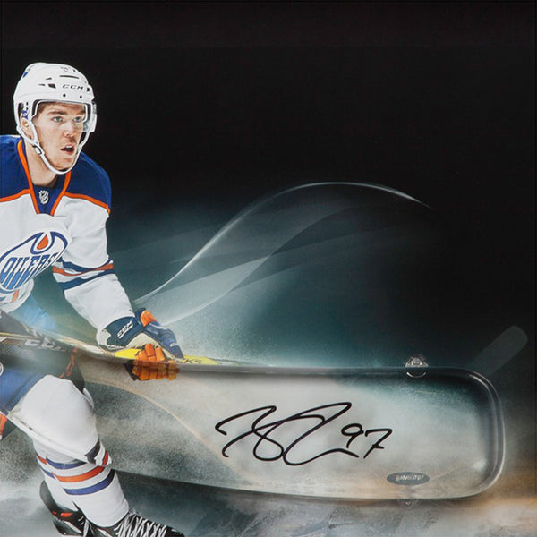 Connor McDavid Autographed Acrylic Stick Blade With Edmonton Oilers - Framed Art