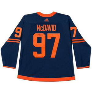Connor McDavid Autographed Authentic Navy Adidas Edmonton Oilers Alternate Jersey