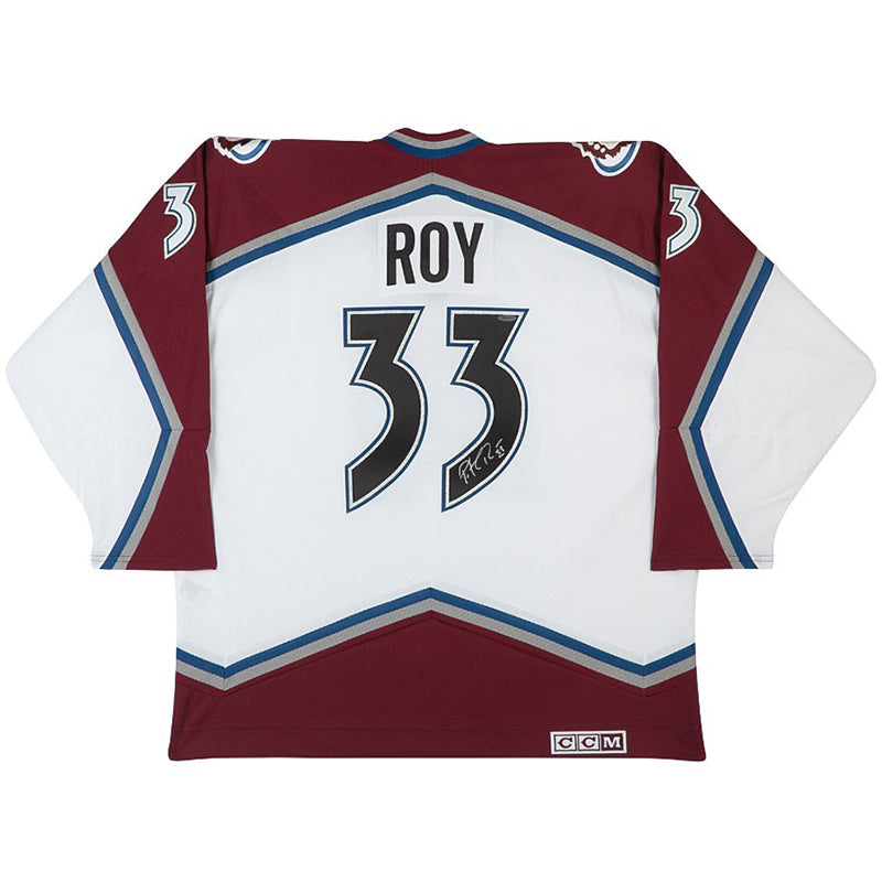 Patrick Roy Autographed Authentic CCM “Heroes of Hockey” White Colorado Avalanche Jersey