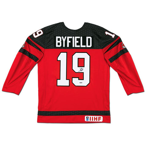 Quinton Byfield Autographed Team Canada Red Nike Jersey