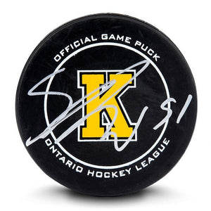 Shane Wright Autographed Kingston Frontenacs Game Puck